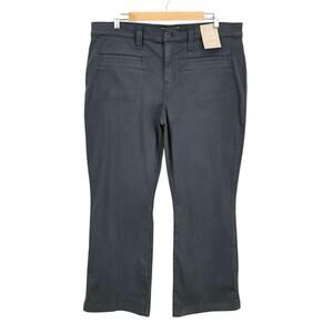 NWT Madewell Kick Out Crop Pants In Garment-Dyed Dark Pavement Charcoal Size 33